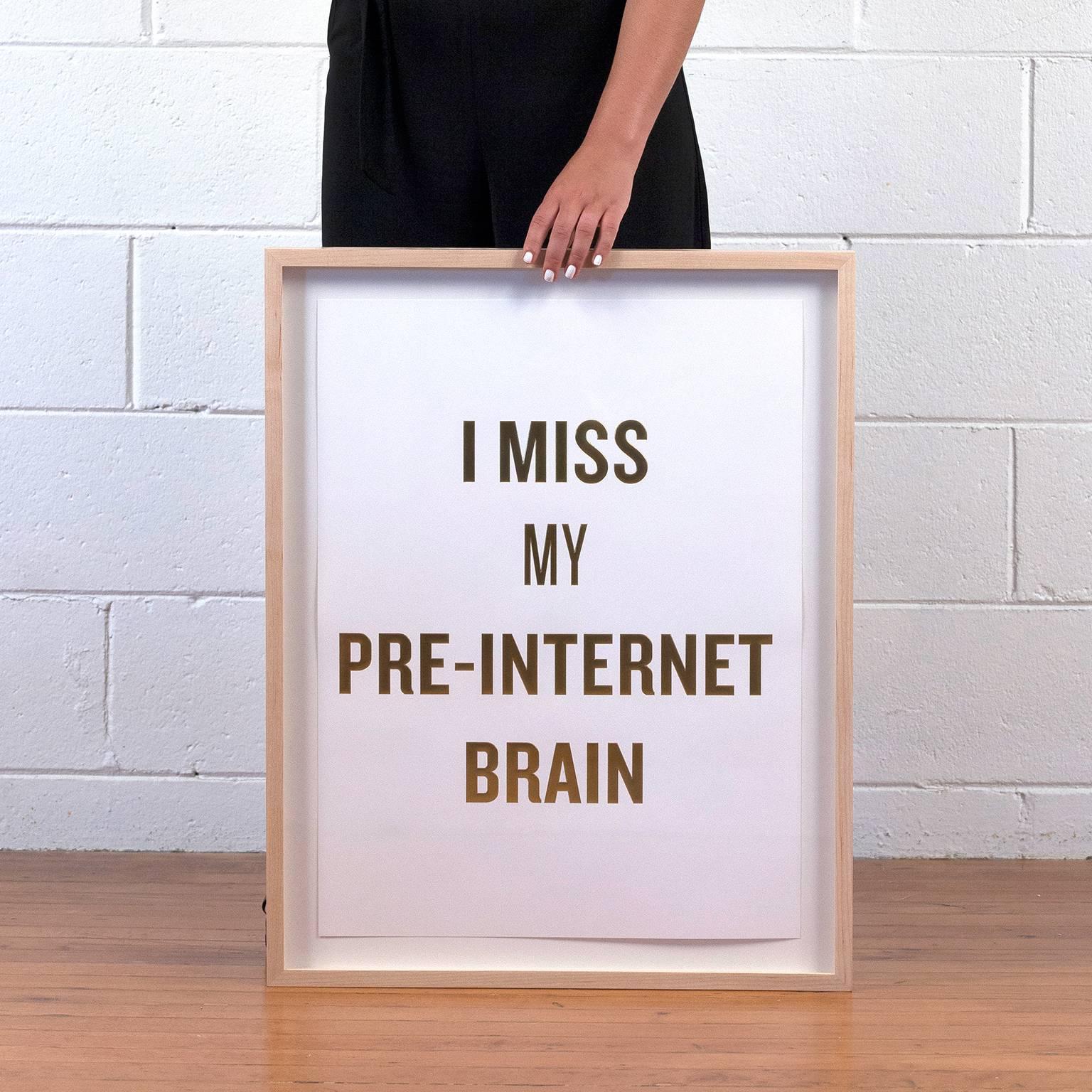 I Miss My Pre-Internet Brain - Print by Douglas Coupland