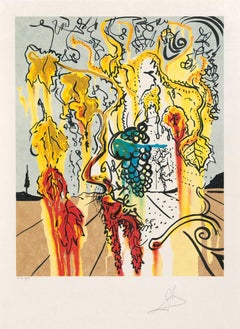 Salvador Dali "Portrait of Autumn" - lithograph from Joy of Bacchus, 1980