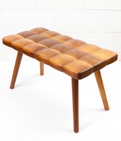 Used Joy Charbonneau & Derek McLeod "Tufted Wood Bench"