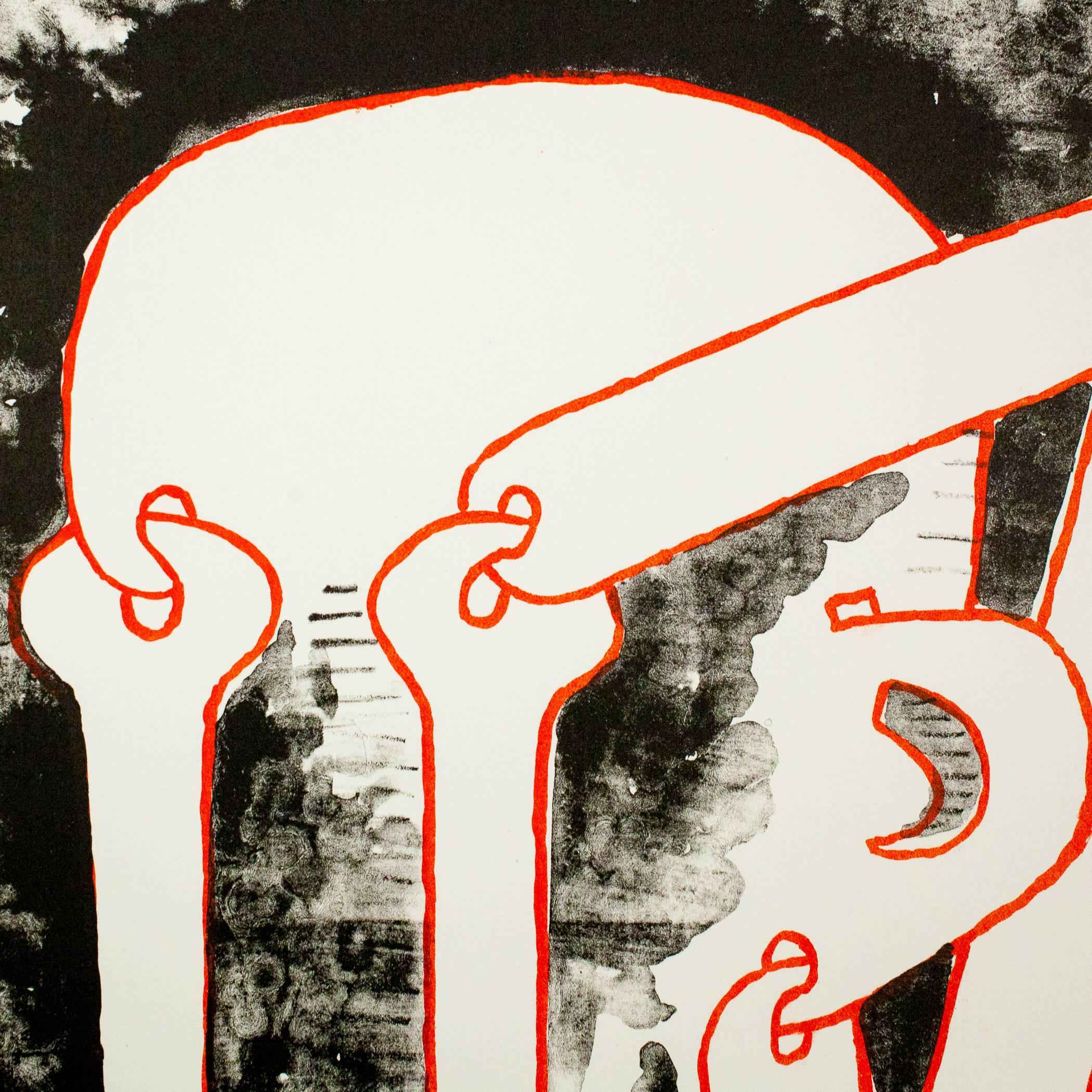 Caviar20 has a particular interest in sculptors who also turn a hand at printmaking. 

So it is no surprise to find another fine example of a Sorel Etrog multiple on our site. 

The motif of "links" first appears in his drawing in 1964