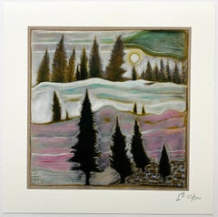 Lámina de archivo «Mist and Snow», contemporánea, firmada, edición 62/200