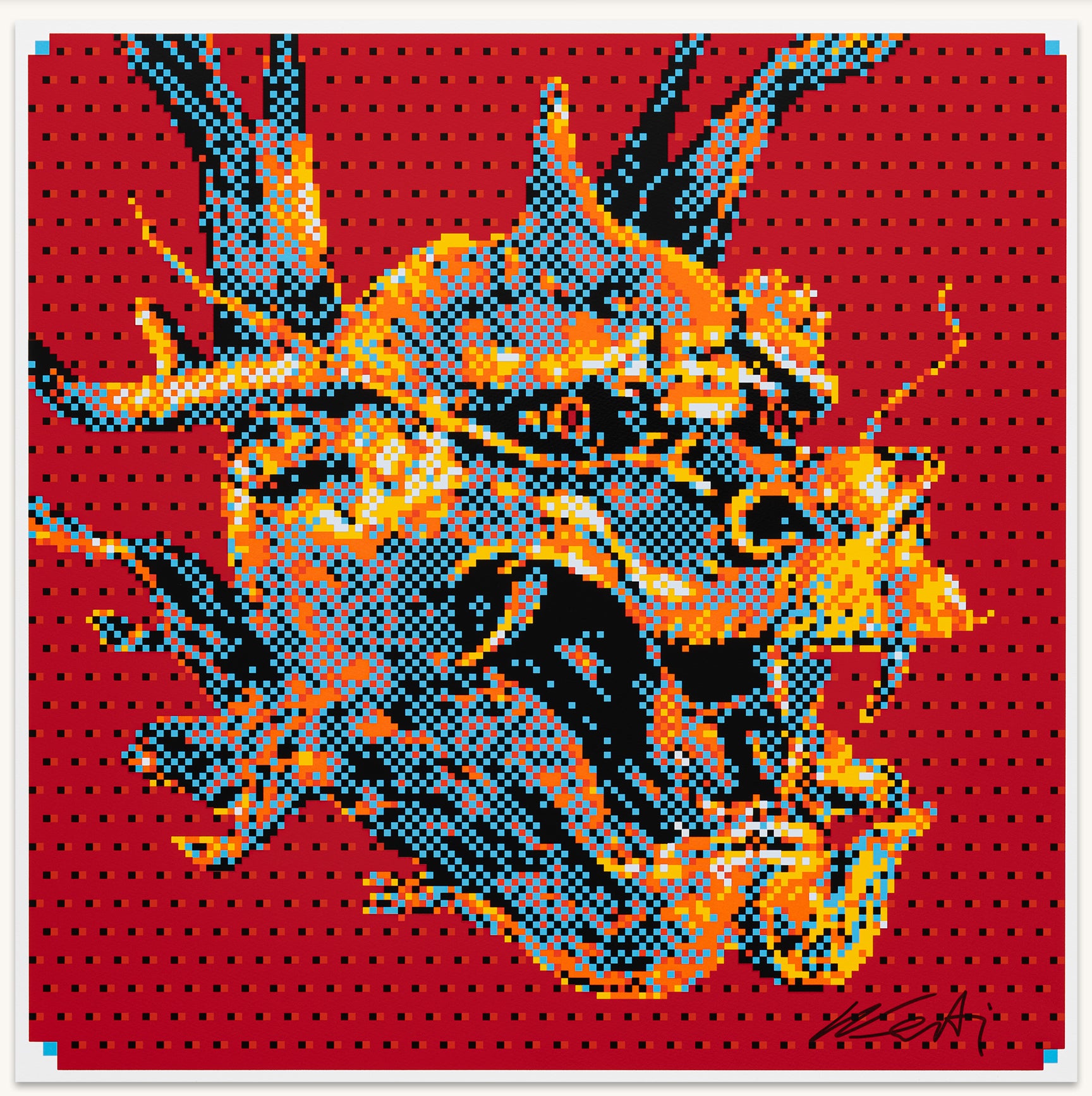 Jeder ist ein Drache – Siebdruck, handsigniert, 60 x 60 cm
