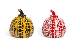 Yayoi Kusama Conjunto de dos calabazas: Amarillo y Negro / Rojo y Blanco