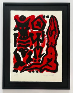 „Bull“, 1993, handsignierter Siebdruck, Nr. 58 von 75, gerahmt