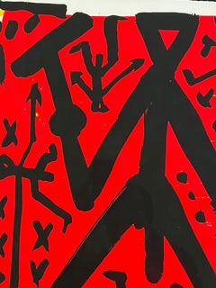 Ohne Titel (aus der Serie „Lustgarten“), gerahmter Farbsiebdruck, signiert, Auflagennummer 13/50