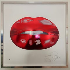 Rox, 8-Color Screenprint on Red Mirri Card, Signed, Edition of 50, Framed