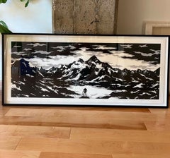 „Reflection-White“, handgefertigter Siebdruck, signiert, Auflage: 125, gerahmt