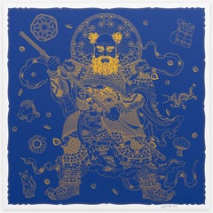 „Guardian (Blue)“, 60 x 60 cm, Siebdruck, signiert, Auflage: 274, Ai Weiwei