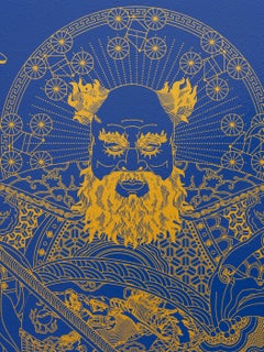 „Guardian (Blue)“, 60 x 60 cm, Siebdruck, signiert, Auflage: 274, Ai Weiwei