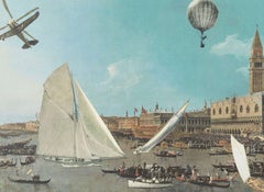 Regatta (Venedig), 1999, handsignierter Siebdruck, Auflage: 50, gerahmt