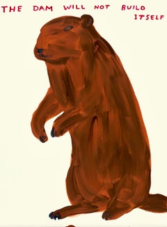 „Der Damm baut sich nicht von selbst“, signierter Siebdruck, 76 x 56 cm, Auflage: 125