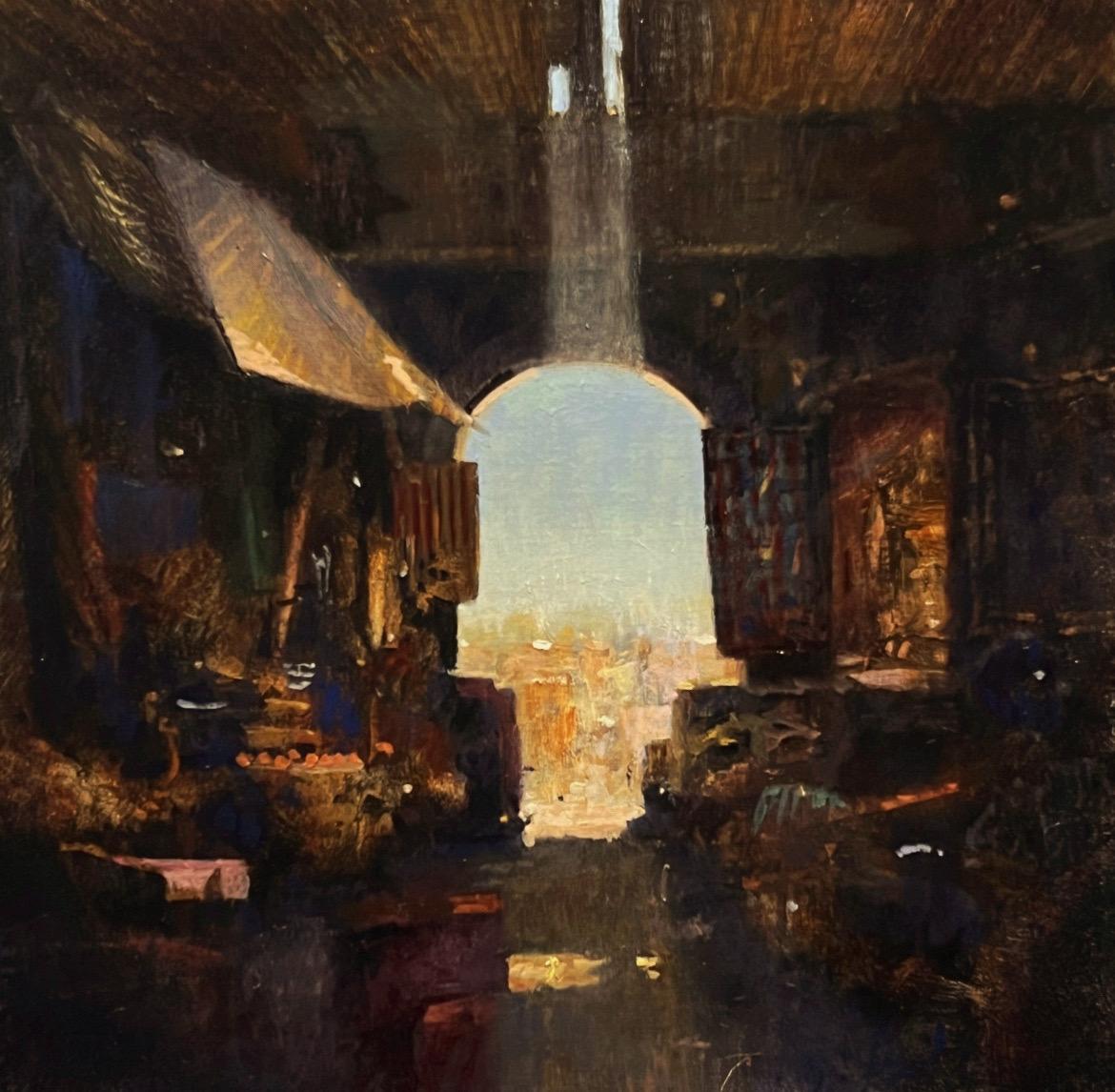 Donald Jurney Landscape Painting - In the Medina