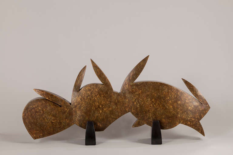 Carroll Todd Abstract Sculpture - Hare Raising