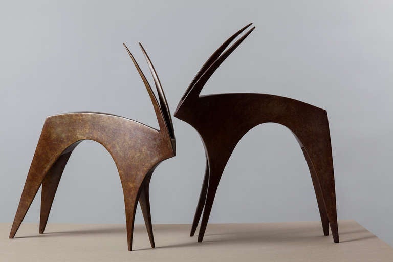 Carroll Todd Abstract Sculpture - Horned Beast I & II