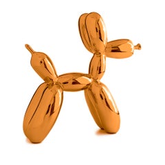 Skulptur „Balloon Dog“, orange, XXL, Cold-Cast-Harz, nach Jeff Koons