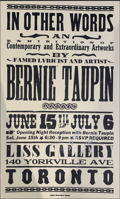 Bernie Taupin: In Other Words