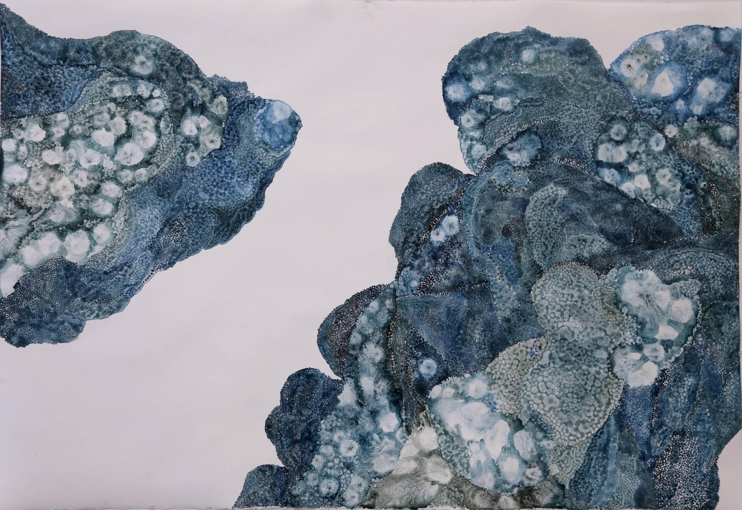 Yukari Kaihori Abstract Painting - Blue Wind