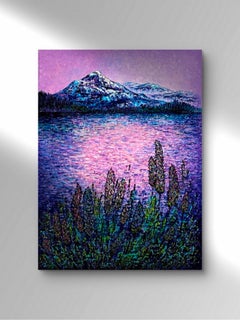 Soirée lilas dans les Alpes / Couvert par la presse / Impasto fine art / Impressionnisme.