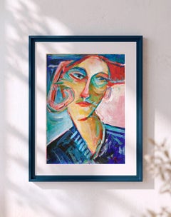 Expressive Female Portrait. Into the Wind