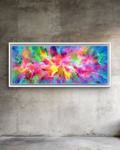 Flowing Energy 62 - Large Abstract Painting, Acrylic on Canvas, Signed, 2010+