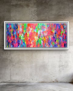 Gypsy Girl in Amsterdam 9 - Colorful Palette knife Relief Abstract Painting