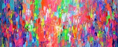 Gypsy Girl in Amsterdam 9 - Colorful Palette knife Relief Abstract Painting