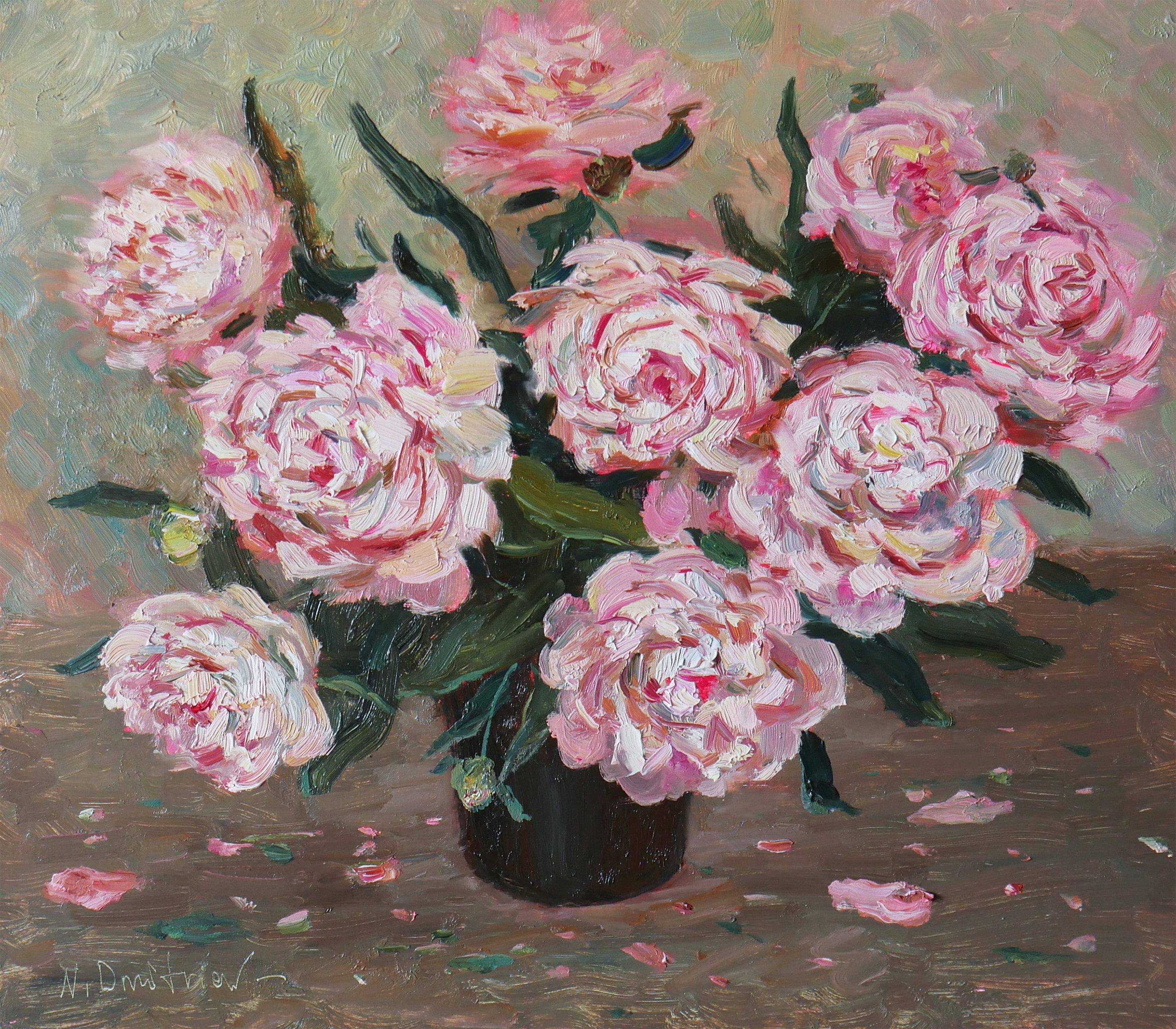 Nikolay Dmitriev Landscape Painting - Peony Air