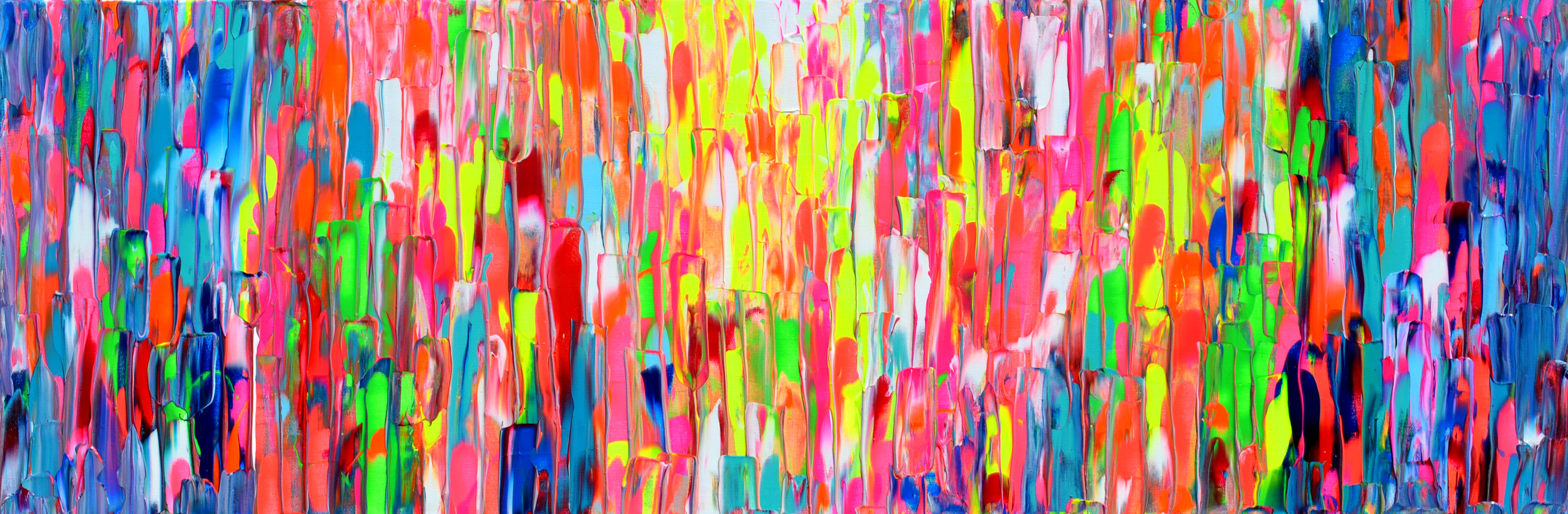 Small Gypsy Girl in Amsterdam 8 Large Colorful Palette Knife Abstract Painting