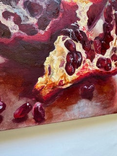 Pomegranate Original Oil Painting  40 × 40 cm
