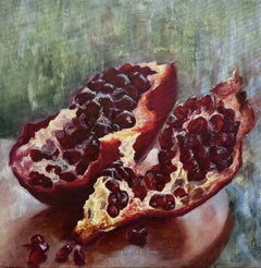 Pomegranate Original Oil Painting  40 × 40 cm