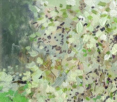 « Le cerisier en fleurs », peinture, huile sur toile, signée, XXe siècle