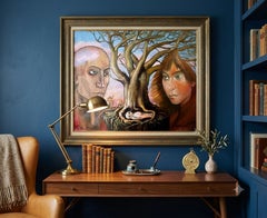 «Orígenes del ser», lienzo, óleo, 44 x 55 cm. Composición, 1991