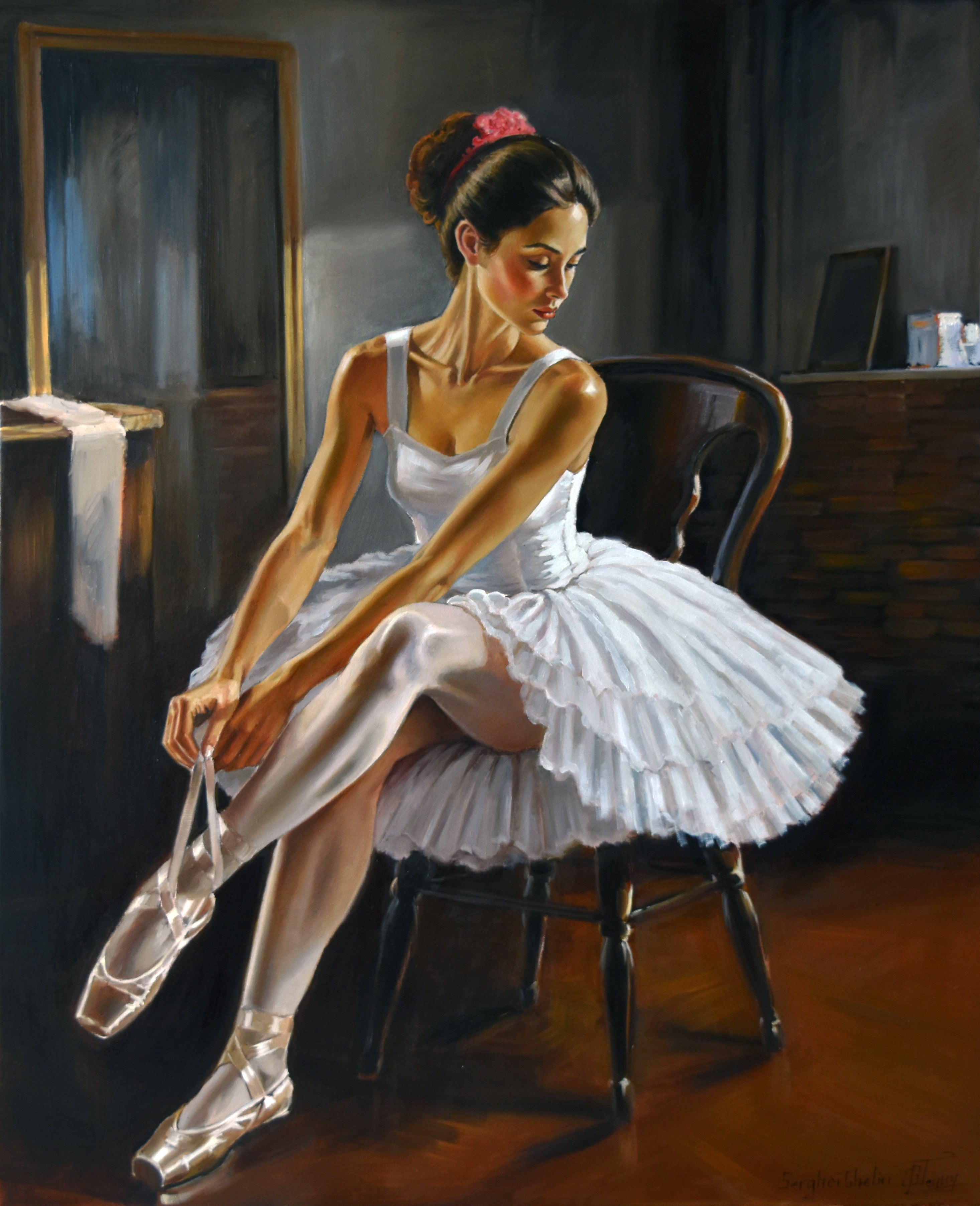 Serghei Ghetiu Figurative Painting - Ballerina