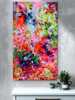 Echa un vistazo a la ventana - Jardín de mariposas - Gran campo de flores de verano, firmado