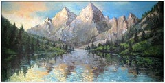 “The Cradle of Silence”(SPACES Series) Canvas, Oil, 60x120 cm