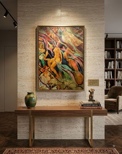 „The Confluence“ – Leinwand, Öl, 55 × 40 cm. 1990. Surrealistisch-symbolistisch