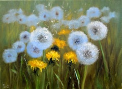 Synchronized Traces of the Wind, Impasto Botanical Oil Painting, Fine Art