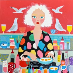 Whimsical Kitchen Woman