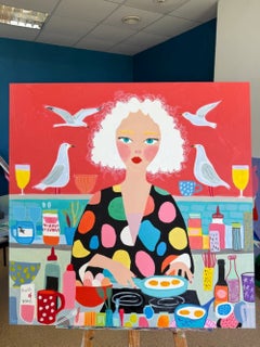 Whimsical Kitchen Woman