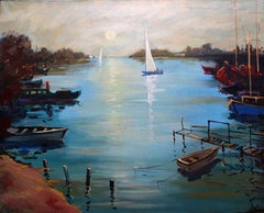 „The Silent Harbor“ aus der BALTIC-Serie, Leinwand, Öl, 80 × 100 cm