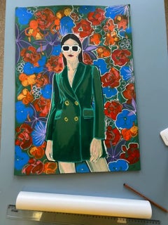 Woman in Green Coat