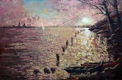 „Symphonie der Daugava“ – Serie „BALTIC“, Leinwand, Öl, 60 × 90 cm