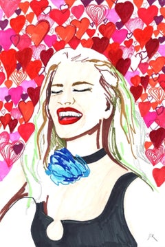 Woman with Hearts