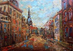 „Die Straßen des alten Riga“ – Serie „BALTIC“, Leinwand, Öl, 50 x 70 cm