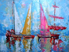 “Baltic Regatta” BALTIC series, Canvas, Oil, acrylic 60X80