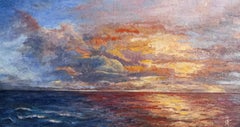 Breath of the sea - Sunset Ocean Oil Painting