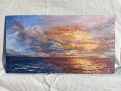 Breath of the sea - Sunset Ocean Oil Painting