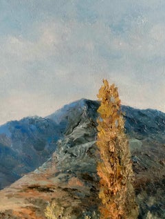 Nocturne d'automne - Peinture à l'huile représentant un paysage d'automne