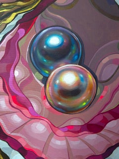 Pink Oyster Shell with Pearls