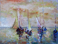 Buonasera Calm,  Serie BALTIC, tela, olio, acrilico, 30x40